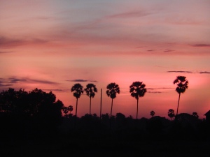 A stunning Cambodian sunrise
